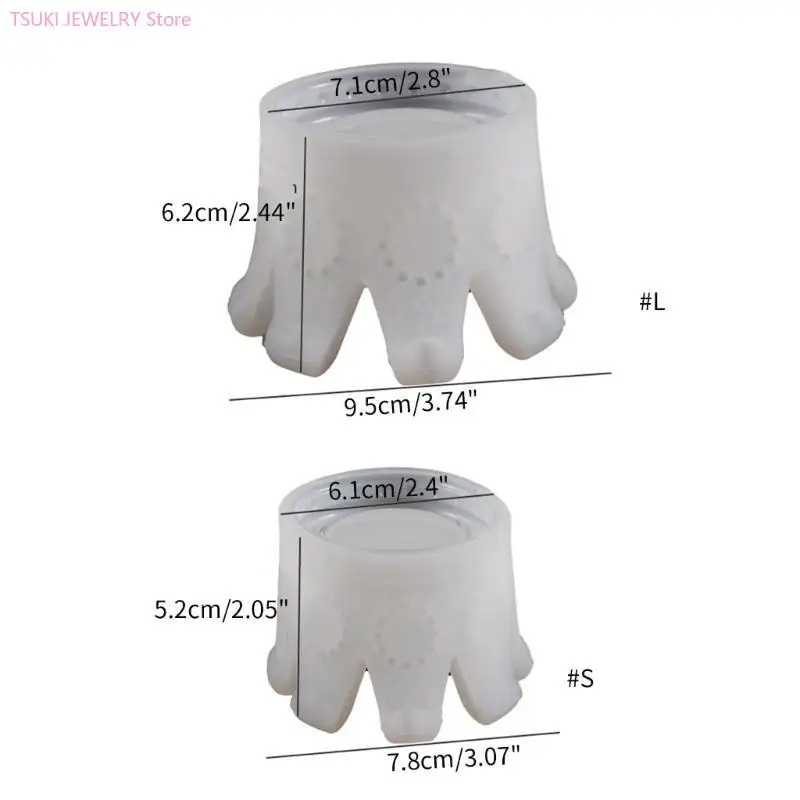 62KE Lagerung Box Form Schmuck Ringe Box Form Geeignet für Seife Kerzenhalter Schmuck Box Blumentopf Handwerk Diy Hause – Detail 6