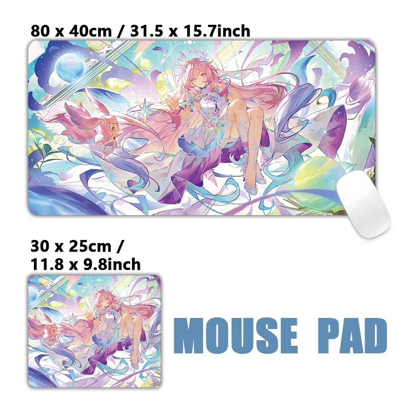 لوحة ماوس هونكاي ستار ريل باللون الوردي اللطيف HSR Gaming Cyrene Mem Mousepad XXL لوحة المفاتيح طاولة مكتبية حصيرة مكتبية