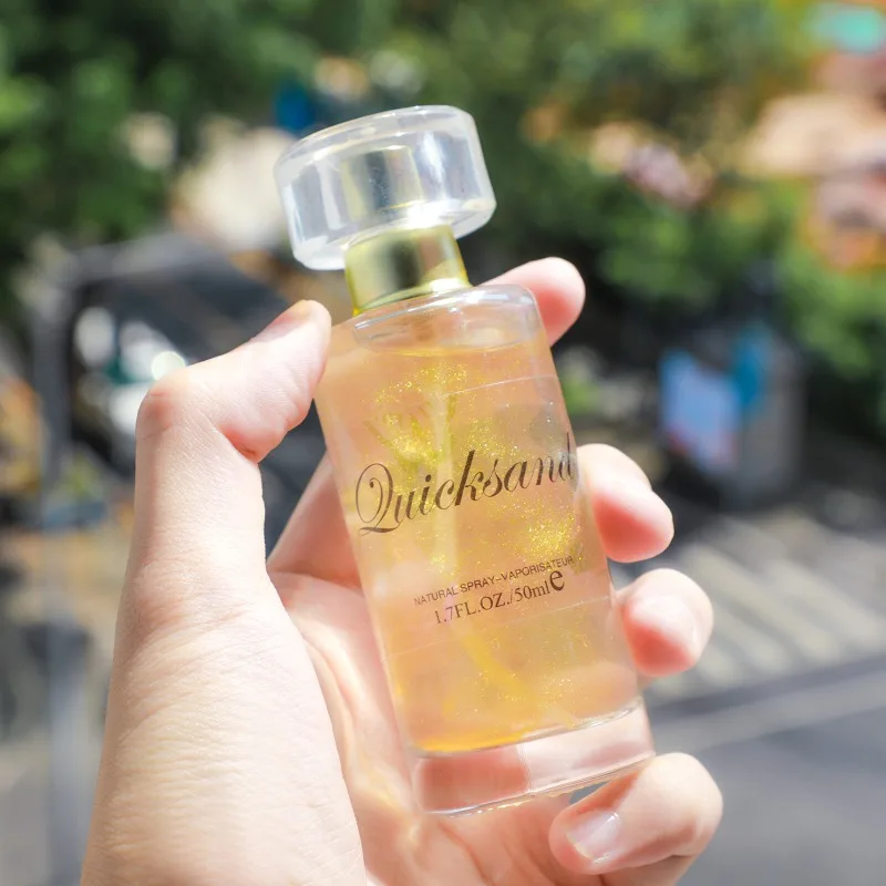 

New Women's Perfume Shimmer Glitter Gold Sand Fresh Long Lasting Light Fragrance Floral Fruity Note Elegant Charming Scent 50ml