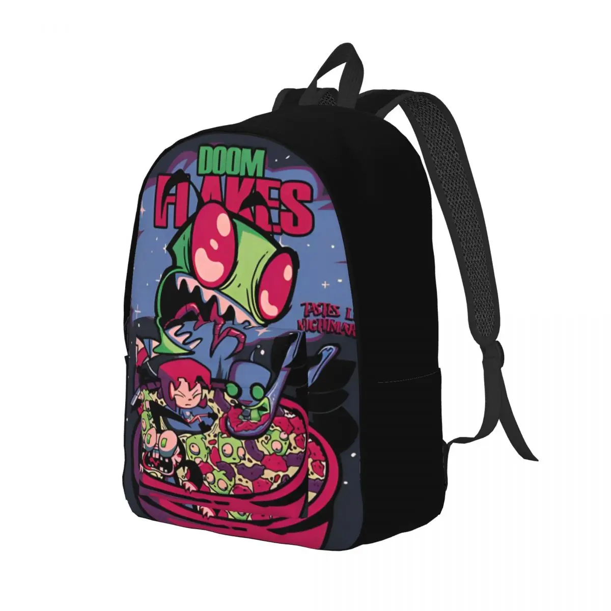 Mochila De Nicktoon Dooom para estudiantes de secundaria primaria, morral para adolescentes, senderismo, Invaders Zims