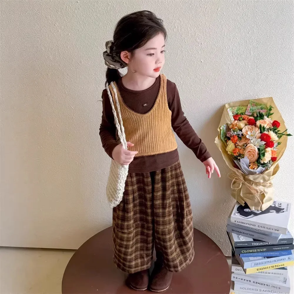 

Новый весенний комплект для девочек 1-8 лет, 3 предмета, французский повседневный стильный спортивный костюм для маленьких девочек ростом 90-140 см