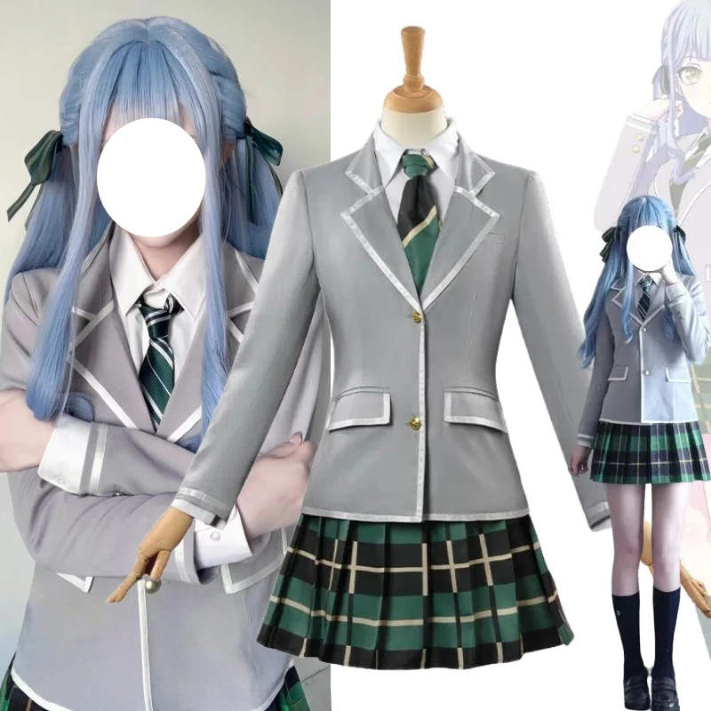 

Anime Togawa Sakiko Cosplay Oblivionis Costume School Uniform JK Blue Wig Role Play Outfit for Women Theme Party New