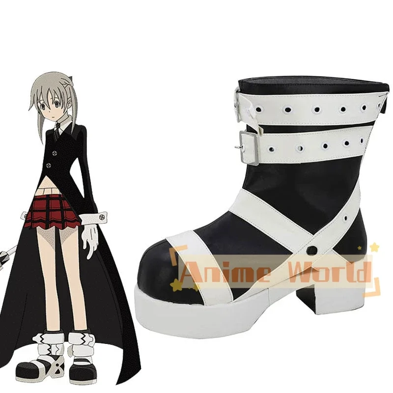 Chaussures de Cosplay Maka Albarn, bottes de carnaval d'halloween sur mesure