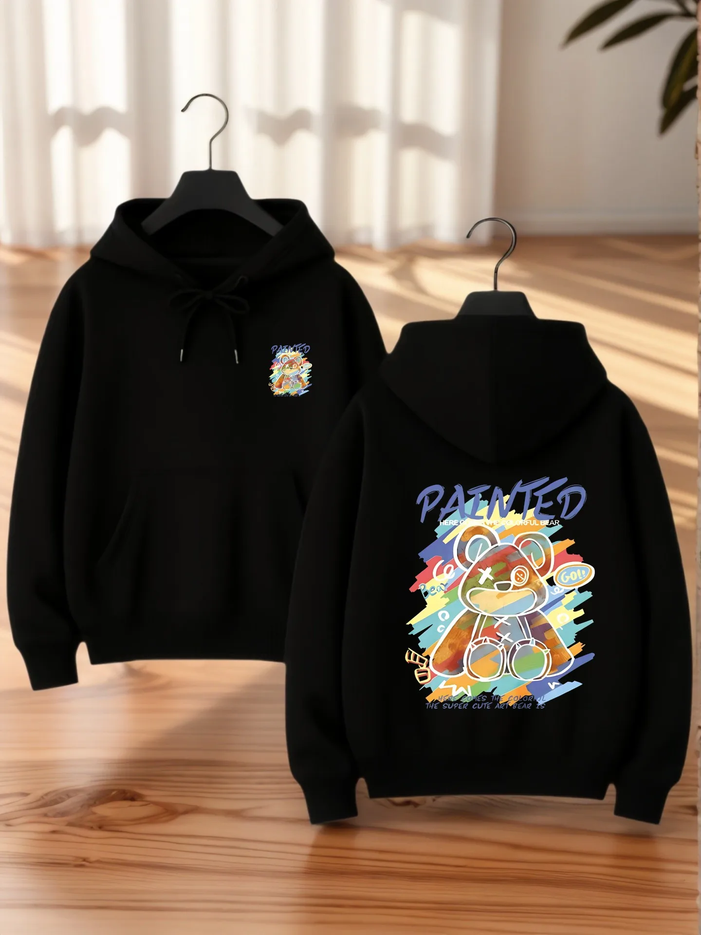 هوديي جرافيك للنساء، عيد الميلاد - تصميم جمالي مطبوع، مبطن بالصوف، ملابس يومية غير رسمية، للمراهقين #1