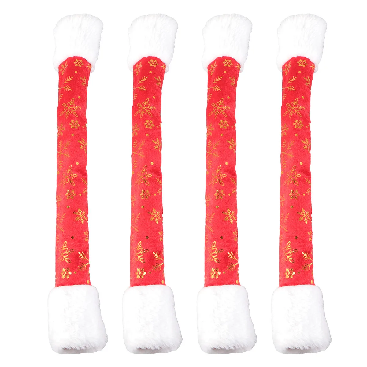 

4Pcs Christmas Refrigerator Handle Covers Festive Design Protects Against Stains Grease Fingerprints Easy Fit Kitchen Appliance