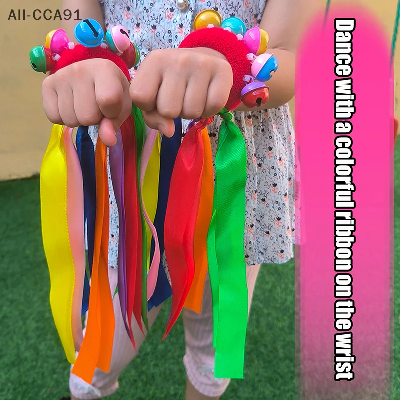 

1 Piece Atmosphere Props Hand Rattle Cheerleading Team Hand Flower Student Dance Rainbow Circle Bell Come On Games