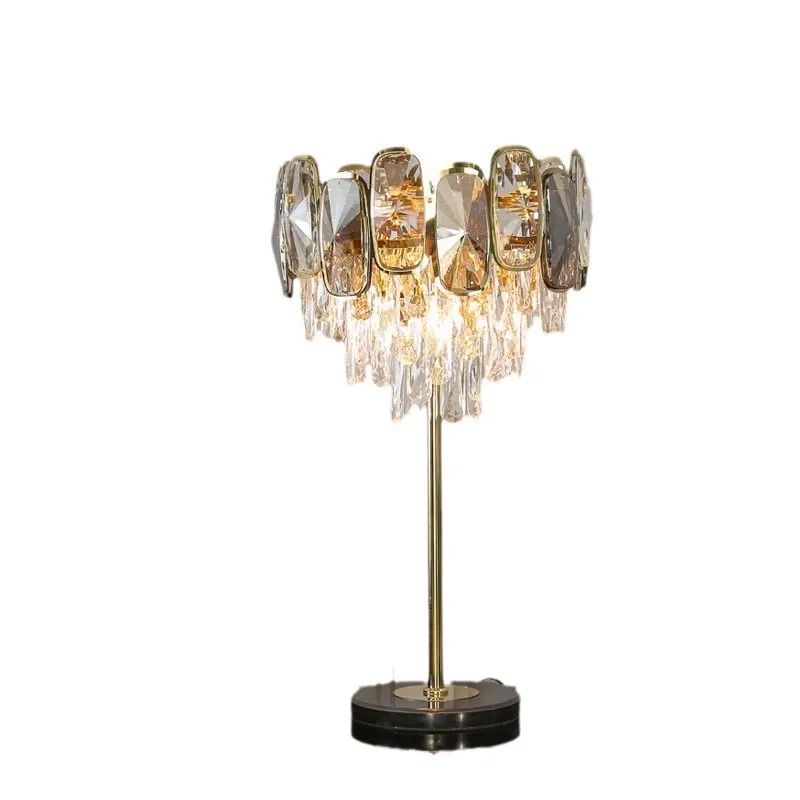 

Postmodern new light luxury crystal desk lamp, Italian luxury bedroom bedside lighting