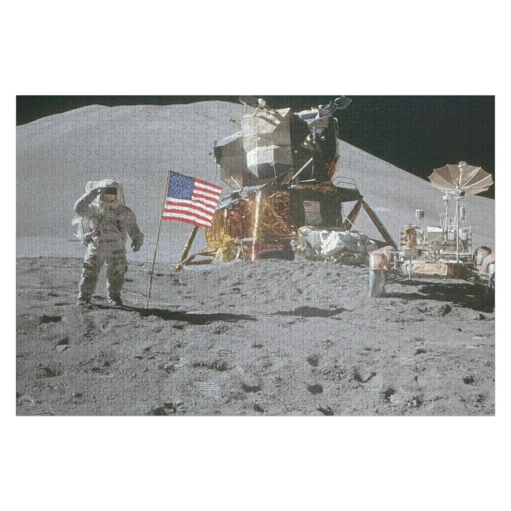 

Лунный модуль Nasa Moon Landing Apollo 15 1971 года — головоломка с астронавтом и американским флагом Apollo Moon Mission, подарочная головоломка на заказ
