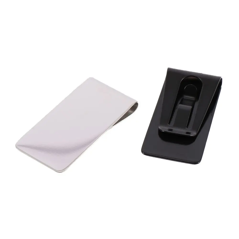 

Creative Unisex Stainless Steel Ticket Holder Metal Clip Bill Clip ID Card Money Clips Hollow Cash Holder