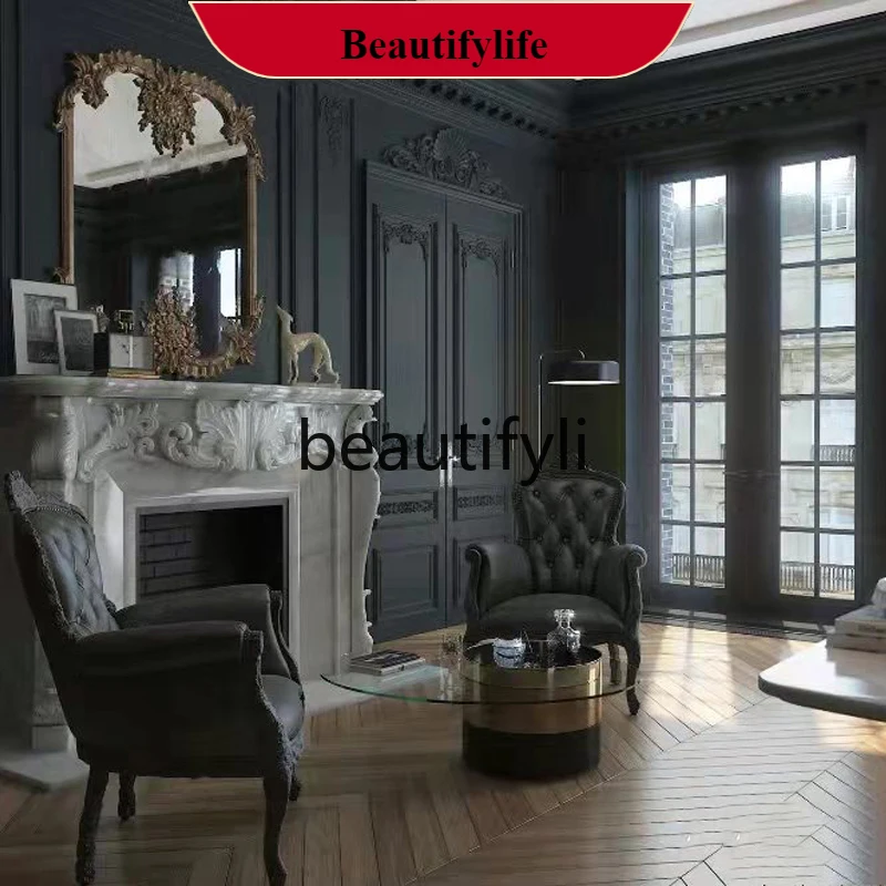 

J132 Marble fireplace French carving interior decoration marble stone mantel custom