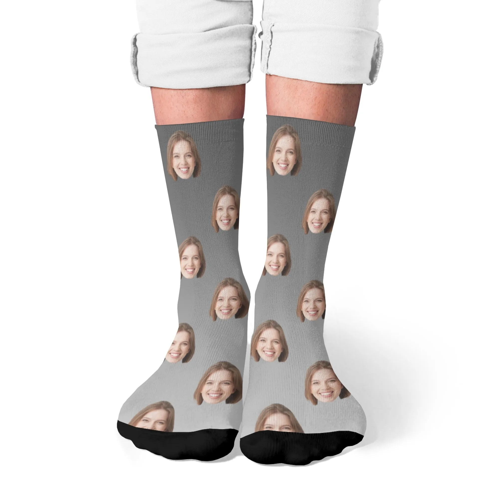 Customized printing of your photos, personalized long socks, colored socks, men's women neutral socks, fun and innovative socks,