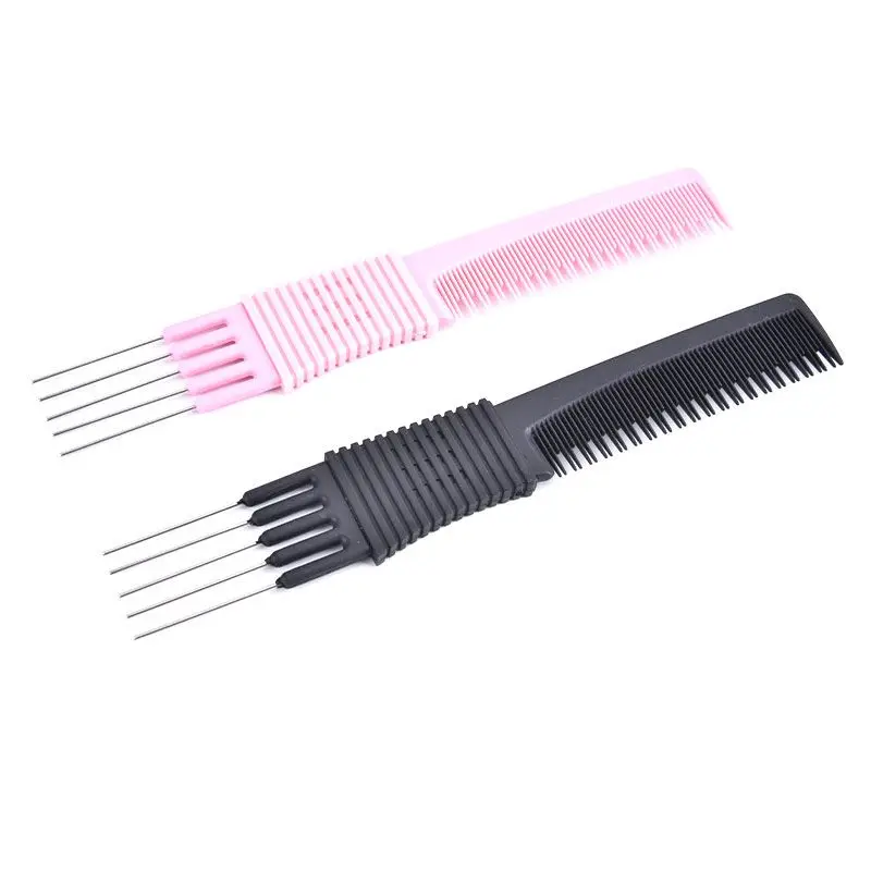 1PCS Oil Head Curly Comb Men Double Side Tooth Combs Steel Needle Fork Combs Hair Brush Barber Salon Hairdressing Tool