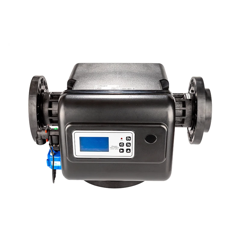 Katup Kontrol Pelembut Air Otomatis Mesin PLC 220V Layar LCD Inti Gearbox Motor Dudukan Samping 1 Tahun untuk Penggunaan Industri di Rumah