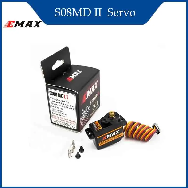 

EMAX ES08MDII ES08MD II Digital Mini Metal Servo 12g/ 2.4kg/ High-Speed Mini Metal Gear For Model RC Tools