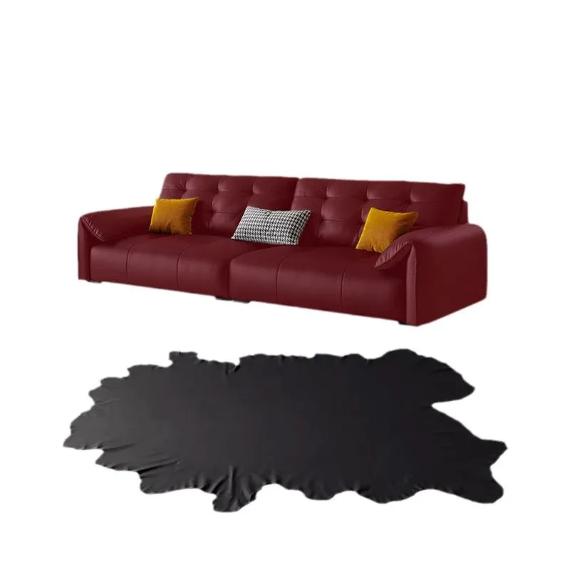 

Modern, simple, straight row, sofa, living room, light luxury, leather, sofa