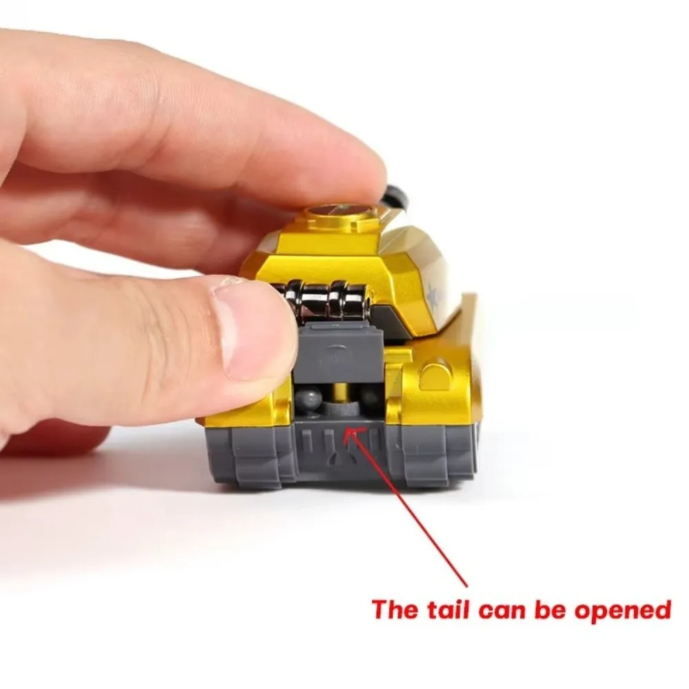 Holiday Present Alloy Material Alloy Tank Rotating Turret Cool Design Armored Vehicle Fun Mini Tank Boys