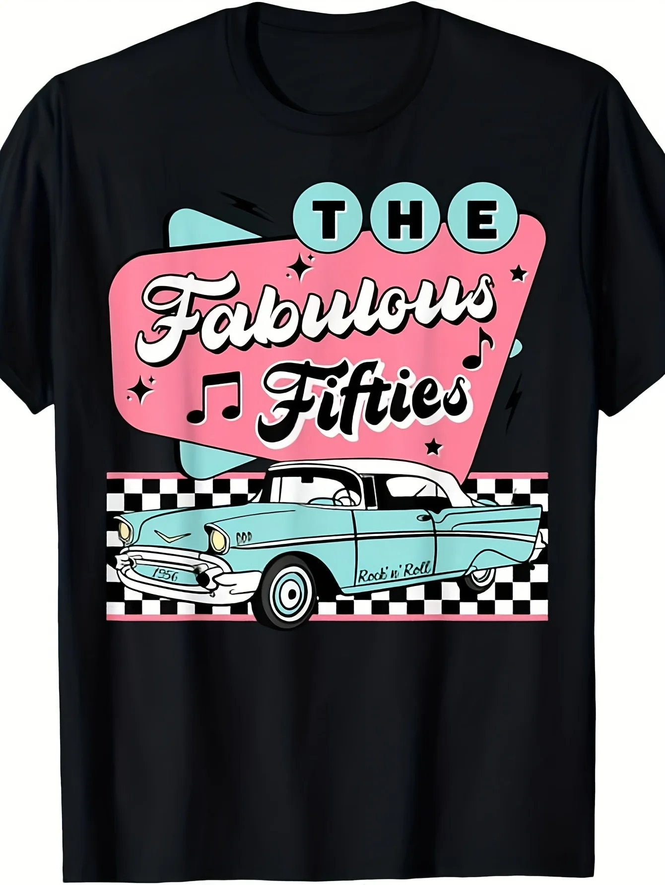 Vintage 1950S Rockabilly Clothing for Men and Women, Sock Hop T-Shirt. Summer 2025 Unisex Design, Short-Sleeved Style, Made with Pure Materials.