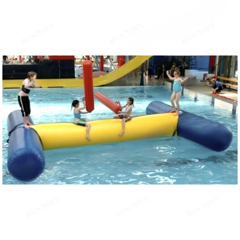 Water play equipment Giant logs Water play challenge Inflatable water attracts adults Giant logs