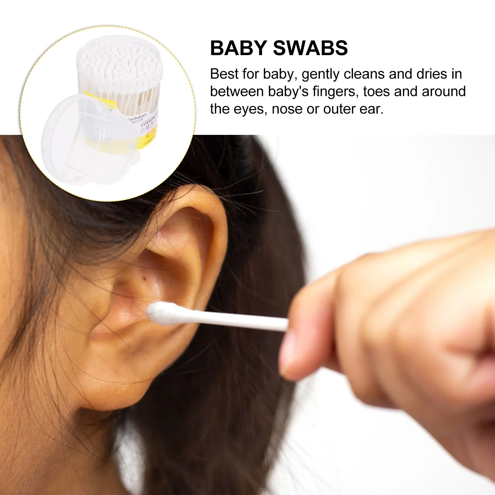 Buds Swabs for Kids Baby Ear Supplies Safety Cotton Beauty Accessories Care Stuff