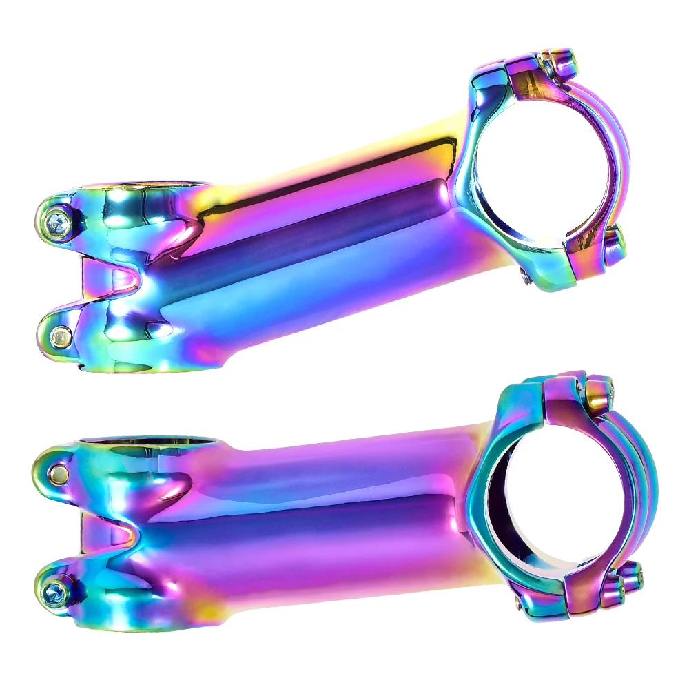 Aluminium Alloy Bike Bar Stem 28.6x31.8mm Electroplating Colored BMX MTB Road Mountain Bicycle Handlebar Stems 60/70/80/90mm