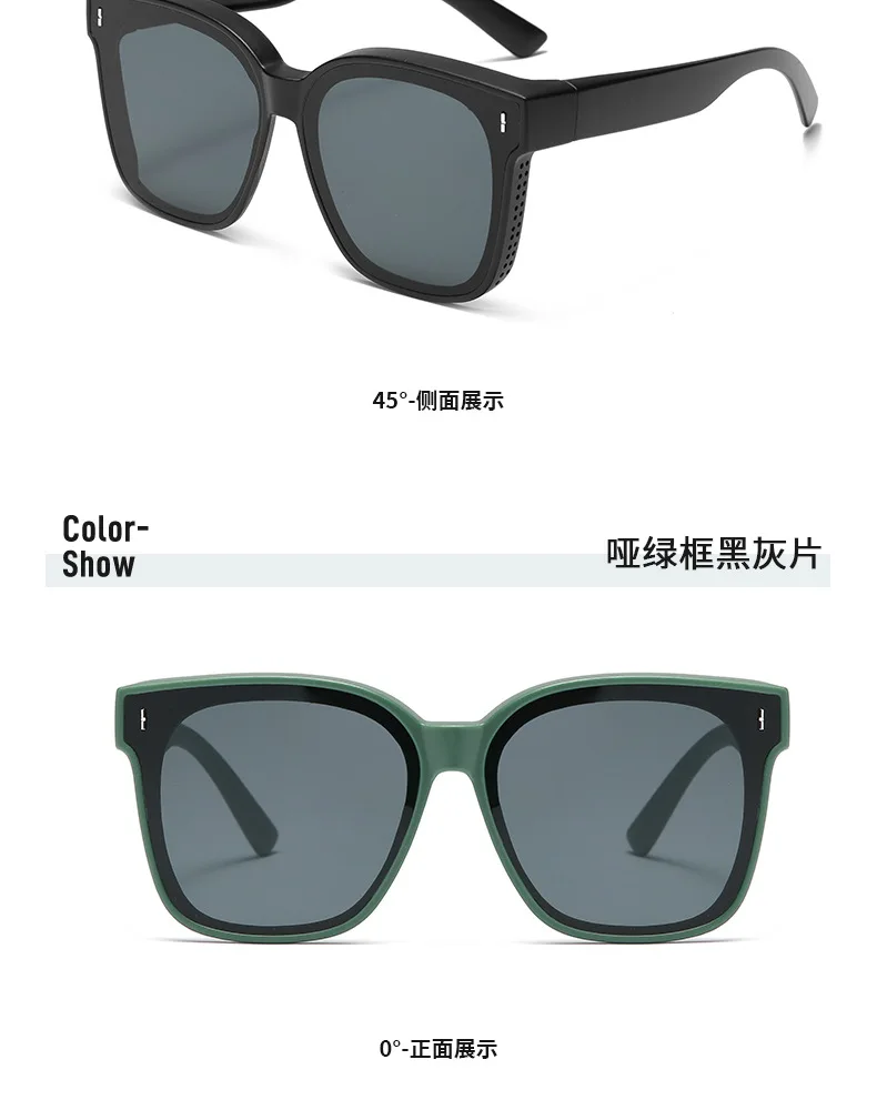 Fashion Square Polarisierte Sonnenbrille Abdeckung Über Myopie Brillen Tragbare Männer Frauen Vintage Angeln Fahren Brillen ﻿ – Detail 13