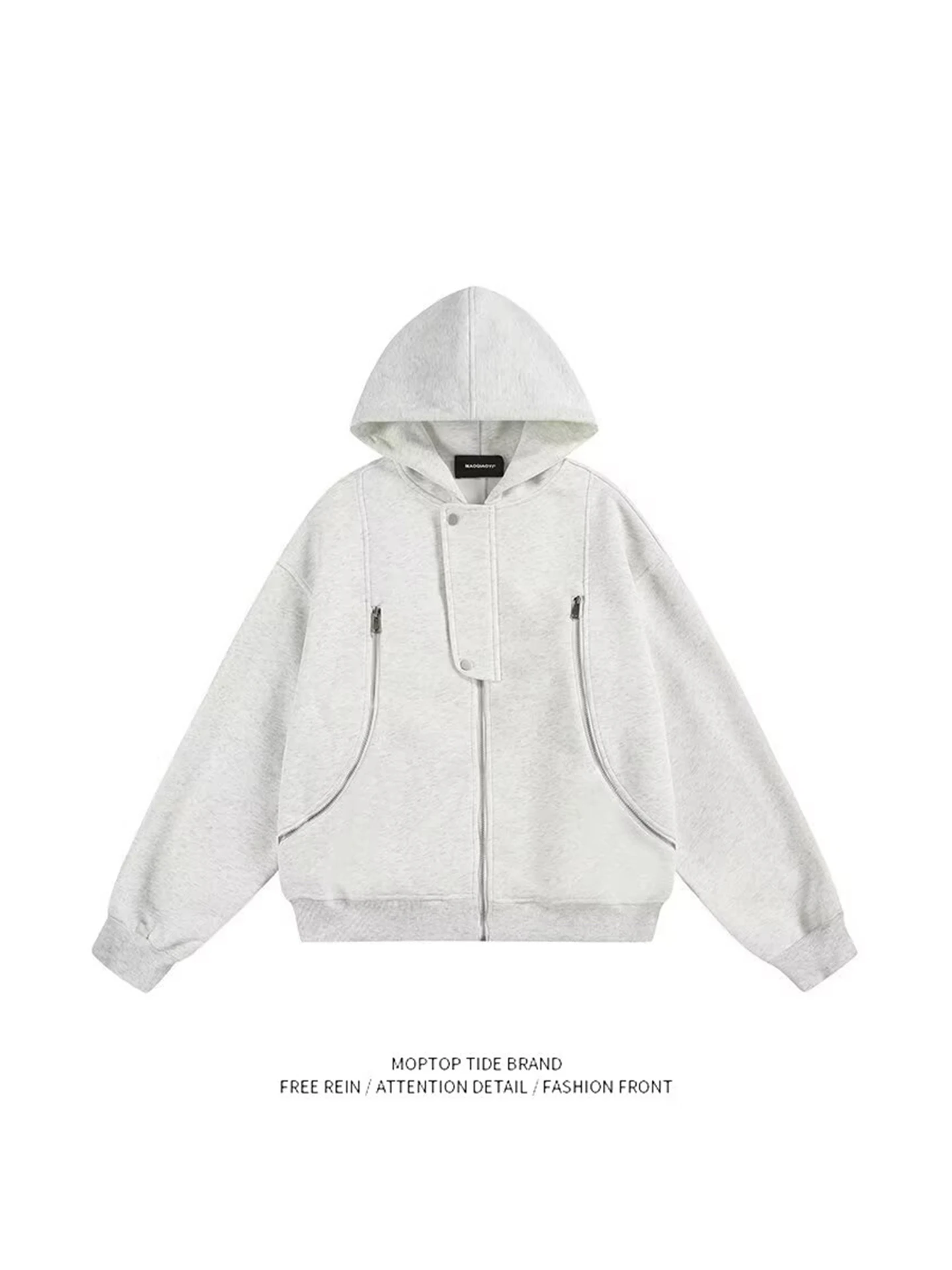 

Мужская толстовка на молнии в американском стиле, однотонная, повседневная, свободного кроя, для молодежи, весенне-осенняя, для пар