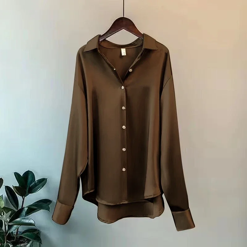 OL Spring Summer Elegant Office Lady Coat Loose Solid Thin Long Sleeved Women Blazer All-Match Casual Jacket Multi-Color Pocket