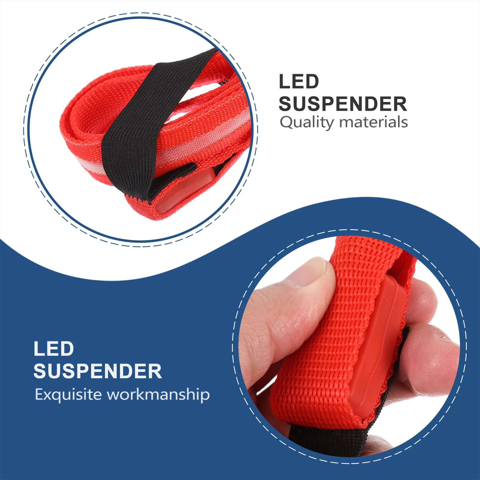 

Светящиеся светодиодные подтяжки, клипсы, ремни, видимость на 360 градусов для ночных мероприятий, вечеринок, Хэллоуина, косплея, модные шоу