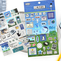 2sheets Y2K Gen Z Kawaii Internet Japanese Childhood Memories Die Cut Adhesive Sticker Journal Collage Decoration Diary