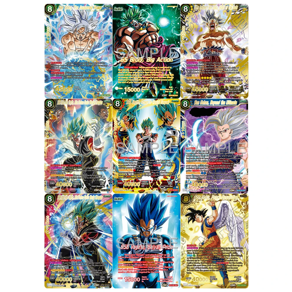 

Коллекционные карточки Dragon Ball: Сон Гоку, Фриза, Броли. Промо-карты на английском языке. Высококачественные самодельные игровые аниме-карты. Подарок-игрушка.