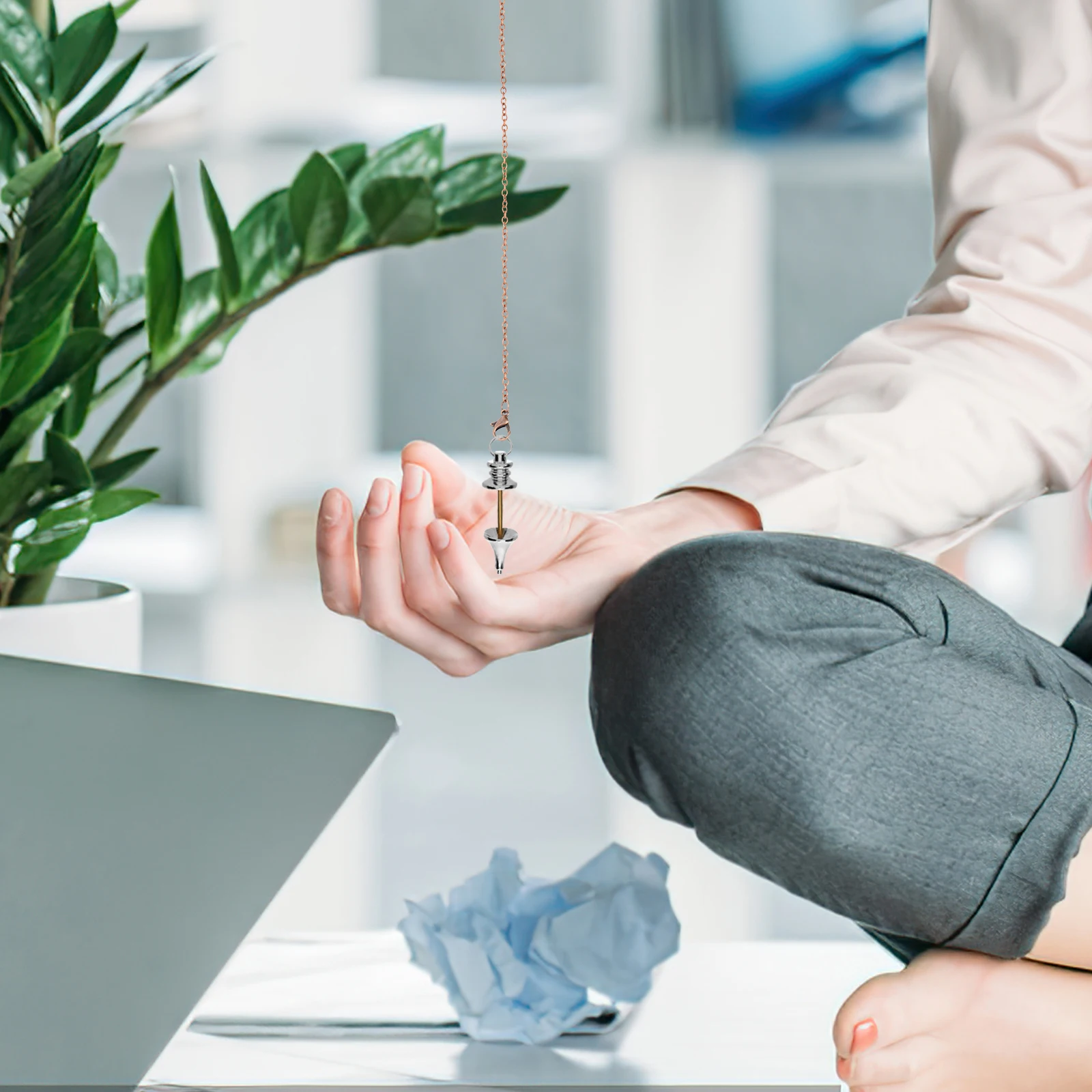 

6Pcs Copper Dowsing Pendulum Set Elegant Pendant Home Car Hanging Ornament Divination Accessories