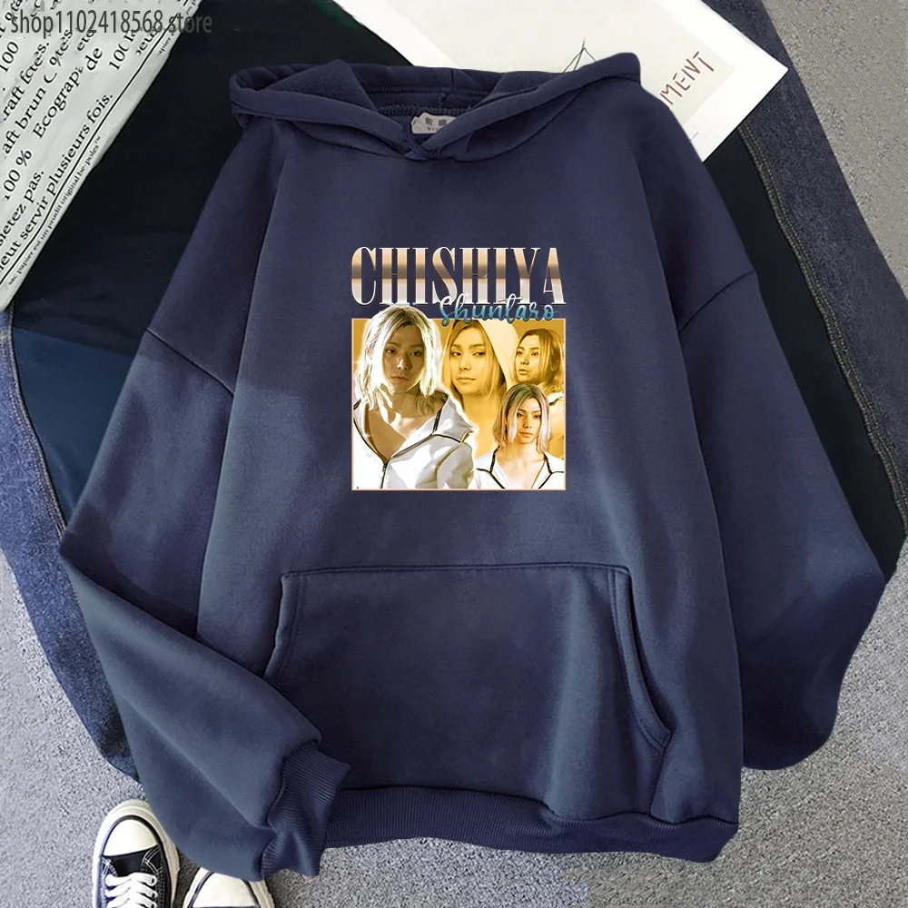 

Chishiya Shuntaro Hoodies Alice In Borderland Sweatshirts Long Sleeve Cartoon Print Pullovers Women Kawaii Anime Graphic Clothes