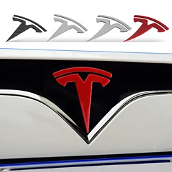 Car Hood Front Bonnet Grill Rear Trunk Emblem Logo Badge Sticker Decal For Tesla Model 3 Model S X Model Y Roadster SpaceX