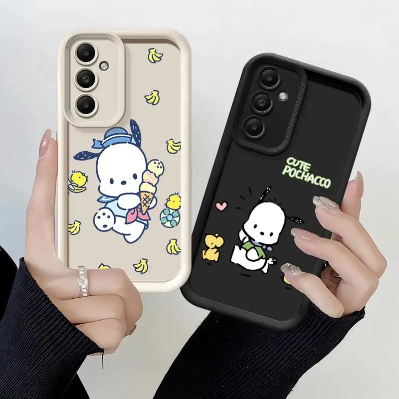 Cute Pochacco Cute Case For Samsung Galaxy A51 A14 5G A52 A34 A53 A12 A12 A32 A23 A51 A15 Matte Hard Phone Coque