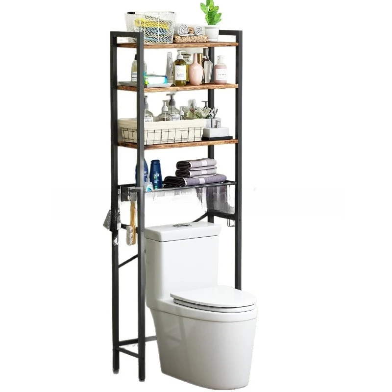 

4-Floor bathroom finishing rack, bathroom rack, bathroom storage rack, multi-functional storage rack above the washing machine