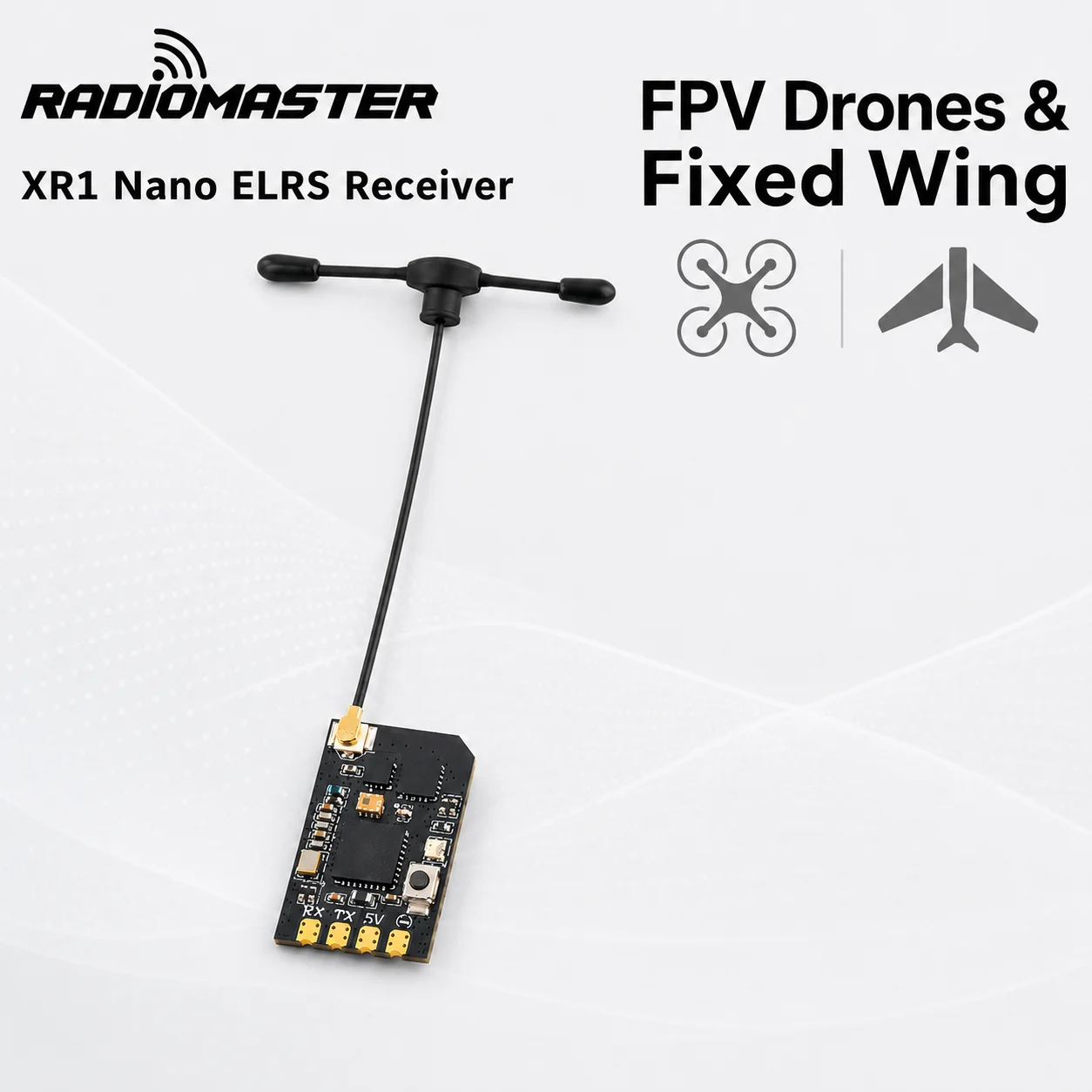 RadioMaster XR1 Multi-Frequency ELRS Nano Receiver 2.4GHz 900MHz LR1121 CRSF for FPV Quadcopter BetaFPV Nano RX WiFi Alternative