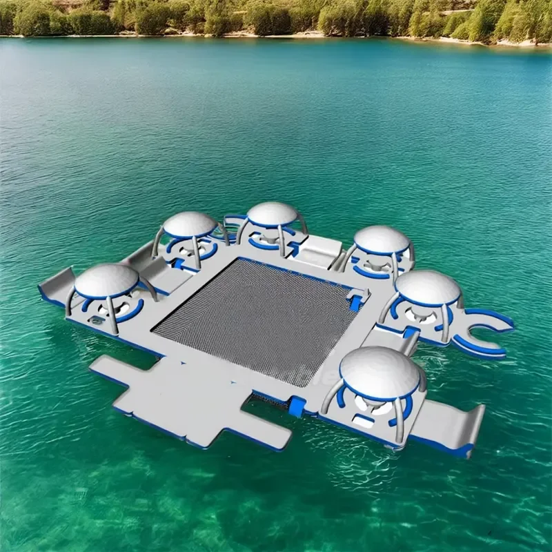 

Barry Custom Made Drop Stitch DWF Material Water Floating air Pontoon Inflatable Dock Deck Platform