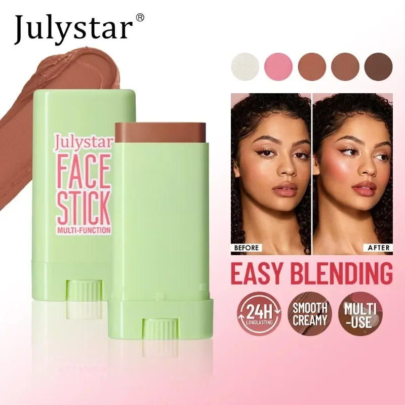 Multi-Color Makeup Stick Waterproof Nourishing Solid  Highlighter Contour Blush Creamy Easy Blend Natural Glow Face Makeup Stick