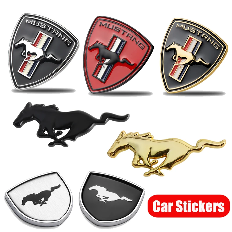 3 Colors 3D Car Sticker For Mustang Shelby Focus ST Kuga Mk2 Mk3 Logo Badge Car Body Fender Trunk Decoration Sticker Accessories