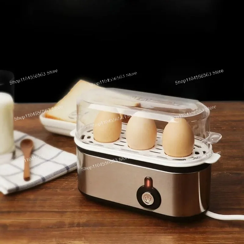 220V Electric 3-Egg Steamer - Multi-Function Breakfast Machine for Soft/Hard Boiled Eggs