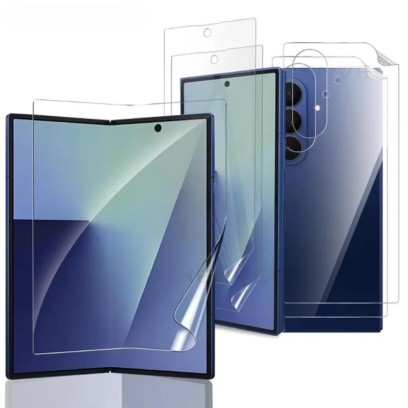3in1 Soft Hydrogel Film For Samsung Z FOLD 8 Ultra 7 6 HD Clear Screen Protector Film For Galaxy Z Fold7 5 Anti Fingerprint Film