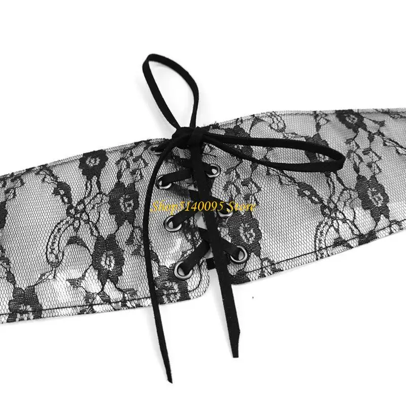 DXAE Corset Top Weistband for Women القوطية الشريط الدانتيل الشريط الفخم السفلي