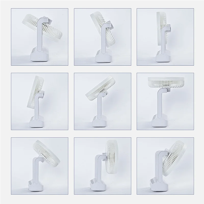 HIWS سطح المكتب مروحة صغيرة الدورية تهز رئيس الجدار الشنق مروحة السقف ضوء الليل المحمولة مروحة طاولة صغيرة