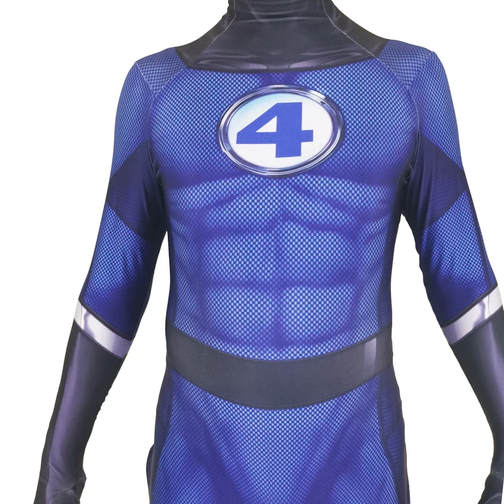 Erwachsene Männer Kinder Film Fantastische Vier Cosplay Kostüm Hohe Qualität Superhero Zentai Party Bodysuit Overall