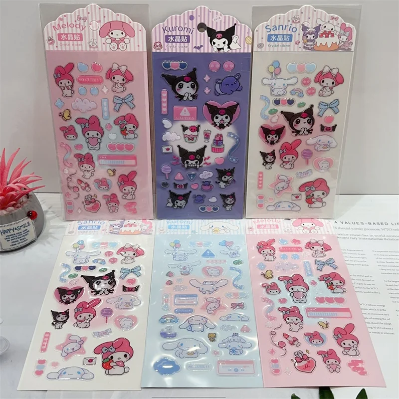 

40 pcs/lot Sanrio Kuromi Melody Cinnamoroll Stickers Cute Scrapbooking DIY Diary Decorative Sealing Sticker Album Stick Label