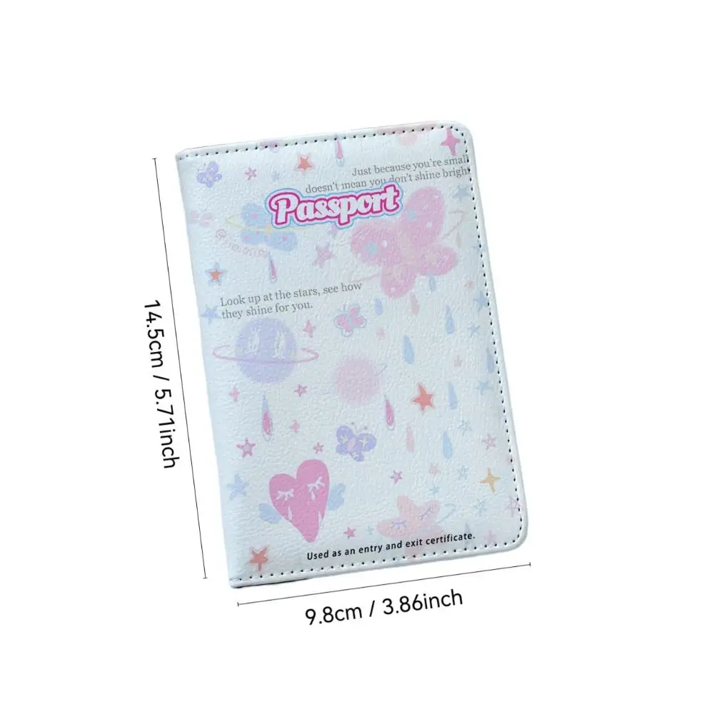 New PU Leather Passport Holder Multi-function Cartoon Credit Card Wallet Portable Ultra-thin Passport Bag