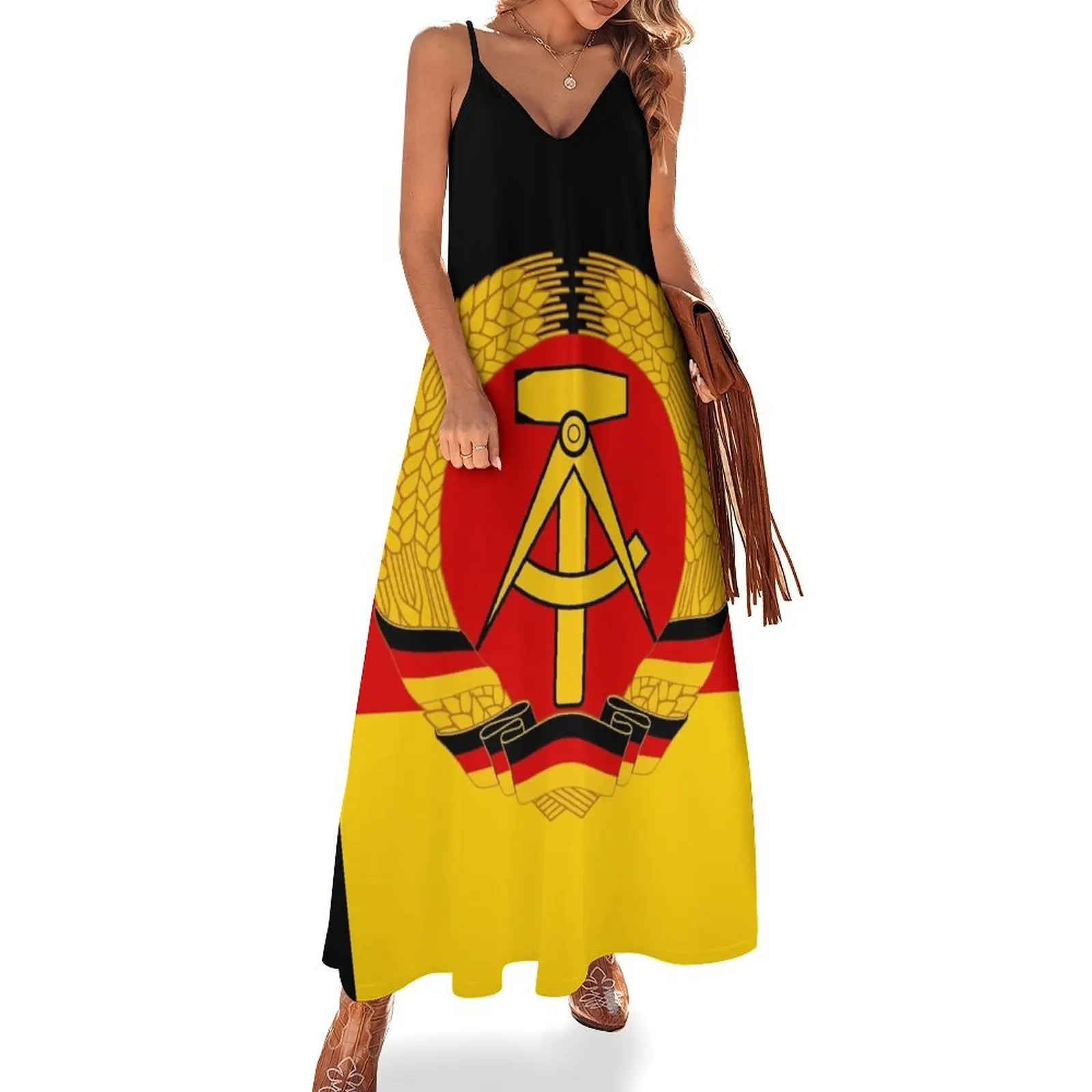 

DDR Flag Sleeveless Dress Casual dresses Women long dress