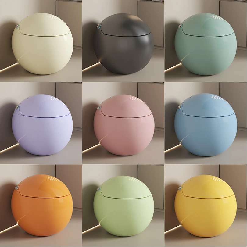 

Color egg-shaped smart toilet small apartment integrated toilet without water pressure limit