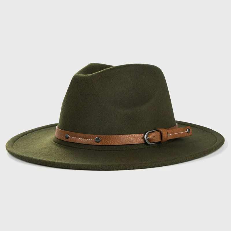 NEWWool Fedora Hut Für Frauen Männer Winter Herbst Mode Kirche Jazz Hüte Viking Britischen Flache Krempe Filz Hut Outdoor Casual Fedoras – Detail 15