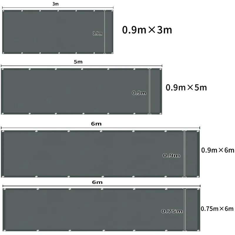 شرفة شاشة الخصوصية مقاوم للماء غطاء سياج الفناء حديقة ظلة الشراع المأوى الأشعة فوق البنفسجية حماية في الهواء الطلق سطح الشرفة غطاء القماش #5